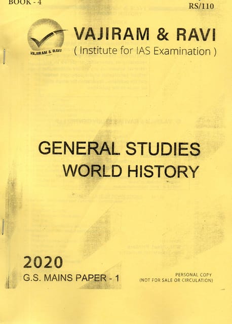 Vajiram & Ravi GS Printed Notes 2020 - World History