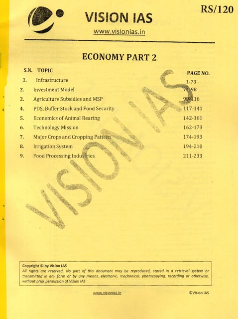 Vision IAS GS Printed Notes - Economy Part 2