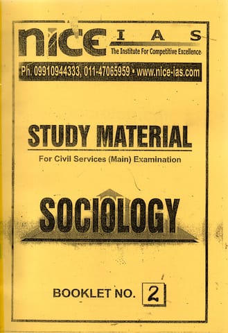 (Set of 10 Booklets) Sociology Optional Printed Notes - Nice IAS - [PRINTED}