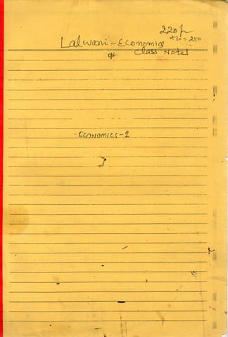 (Set of 3 Booklets) Economics Optional Handwritten/Class Notes - Lalwani Sir - [PRINTED]