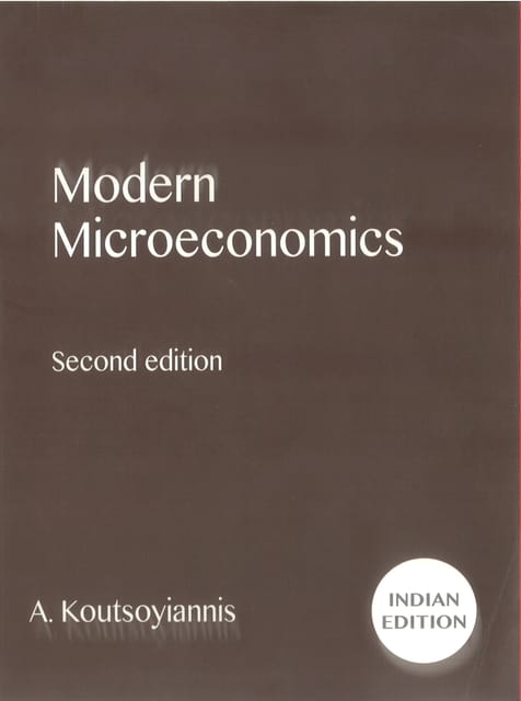 Modern Microeconomics By A. Koutsoyiannis