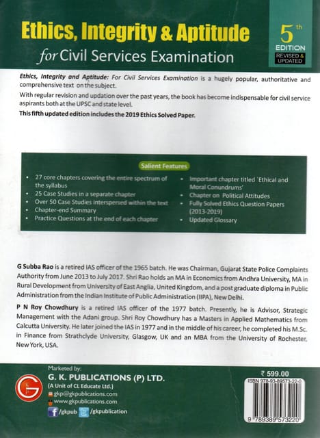 Ethics Integrity And Aptitude By G Subba Rao