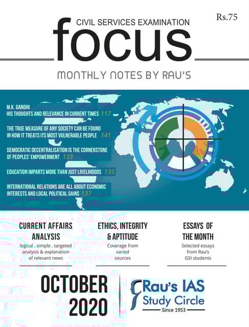 Rau's IAS Focus Monthly Current Affairs - October 2020 - [PRINTED]