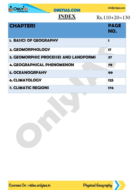 Only IAS Printed Notes - Physical Geography - [PRINTED]