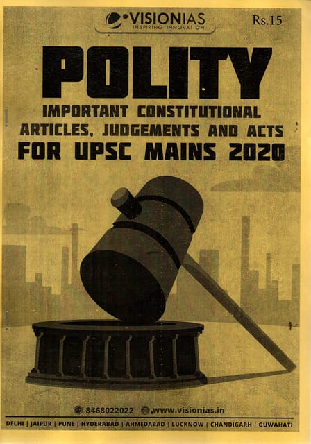 Vision IAS Polity For UPSC Mains 2020 - Printed