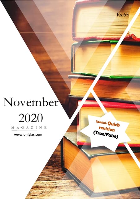Only IAS Monthly Current Affairs - November 2020 - [PRINTED]