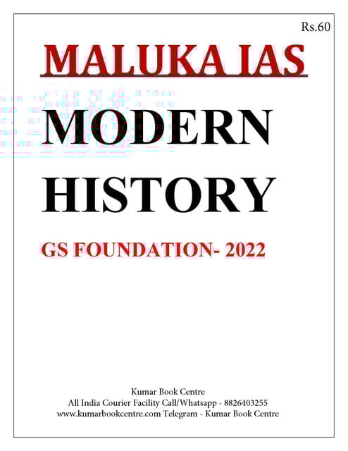 Maluka IAS Printed Notes - Modern History - [PRINTED]