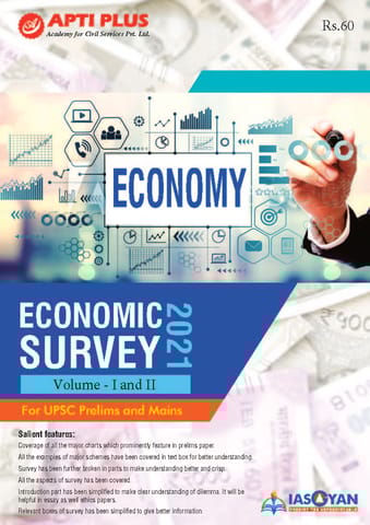 Apti Plus IAS Gyan Gist of Economic Survey 2020-21 (Volume 1 and 2) - [PRINTED]