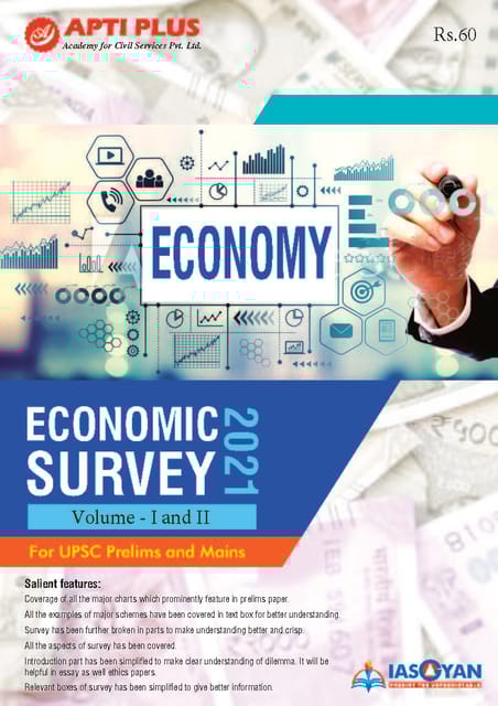 Apti Plus IAS Gyan Gist of Economic Survey 2020-21 (Volume 1 and 2) - [PRINTED]