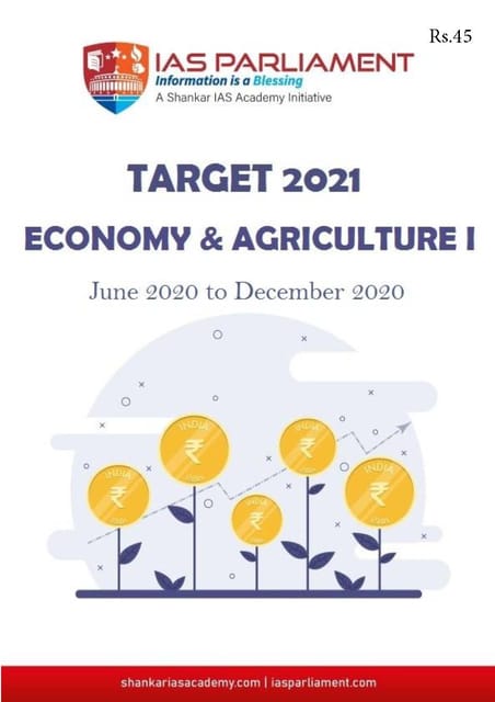 Shankar IAS Target PT 2021 - Economy & Agriculture 1 - [B/W PRINTOUT]