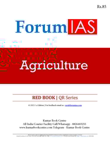 Forum IAS Red Book - Agriculture QR Series - [B/W PRINTOUT]