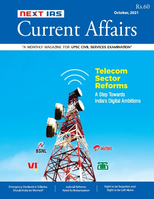 Next IAS Monthly Current Affairs - October 2021 - [B/W PRINTOUT]