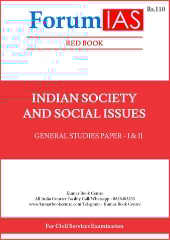 Forum IAS Red Book - GS 1 & 2 Indian Society & Social Issues - [B/W PRINTOUT]