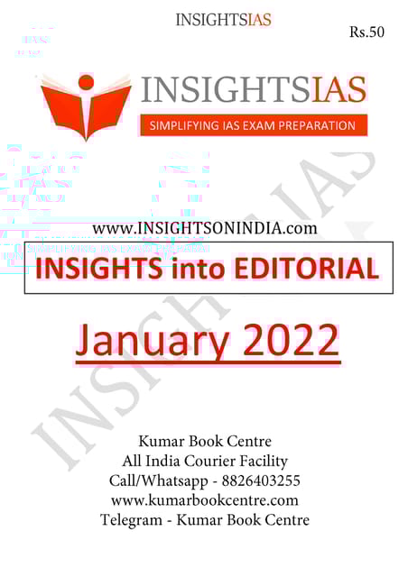 Insights on India Editorial - January 2022 - [B/W PRINTOUT]