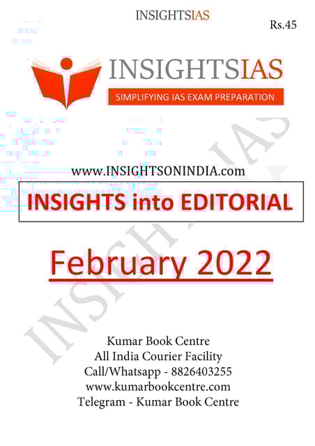 Insights on India Editorial - February 2022 - [B/W PRINTOUT]