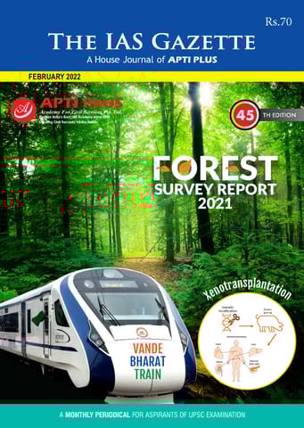 Apti Plus IAS Gyan IAS Gazette - February 2022 - [B/W PRINTOUT]