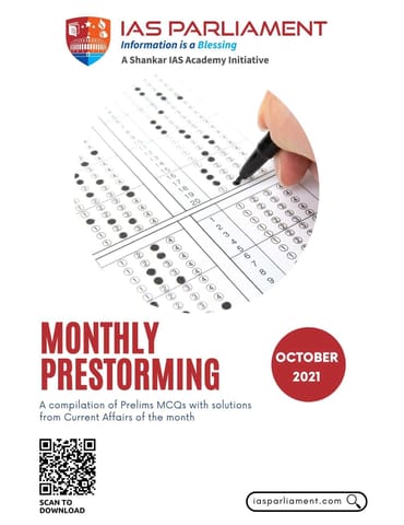 Shankar IAS Monthly Prestorming - October 2021 - [B/W PRINTOUT]