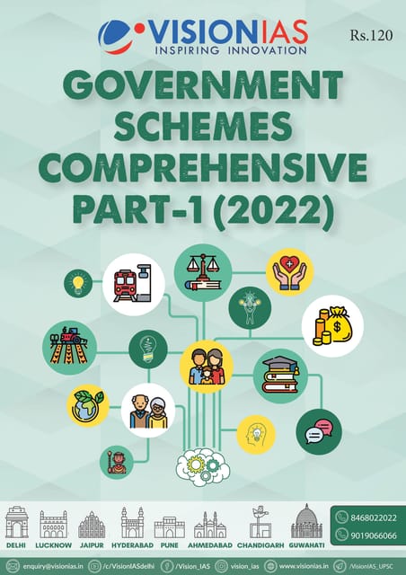 Vision IAS PT 365 2022 - Government Schemes Comprehensive (Part 1) - [B/W PRINTOUT]