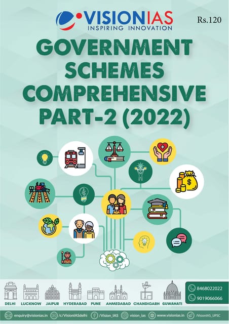 Vision IAS PT 365 2022 - Government Schemes Comprehensive (Part 2) - [B/W PRINTOUT]