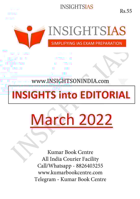 March 2022 - Insights on India Editorial - [B/W PRINTOUT]