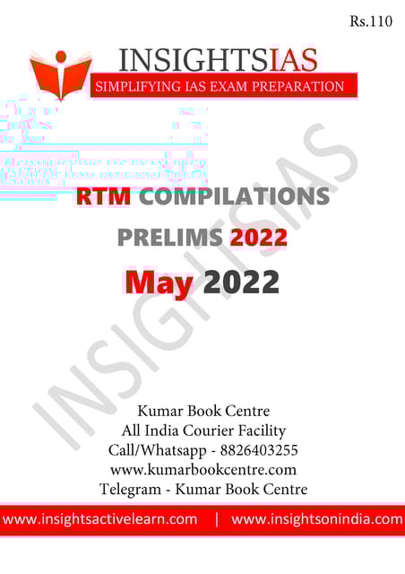 May 2022 - Insights on India Revision Through MCQs (RTM) - [B/W PRINTOUT]