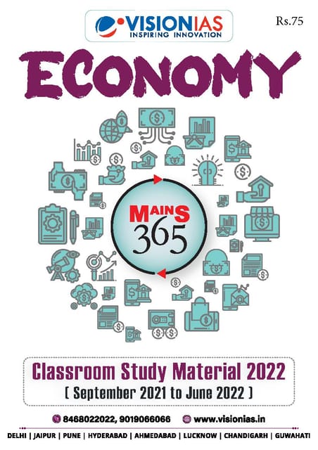 Economy - Vision IAS Mains 365 2022 - [B/W PRINTOUT]