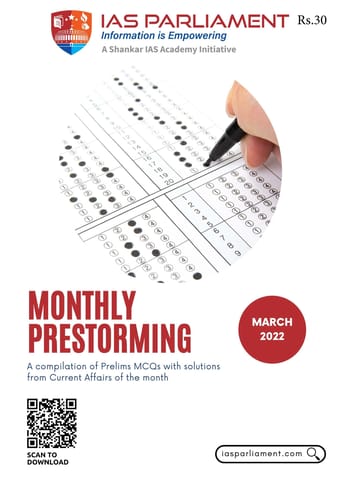 March 2022 - Shankar IAS Monthly Prestorming - [B/W PRINTOUT]