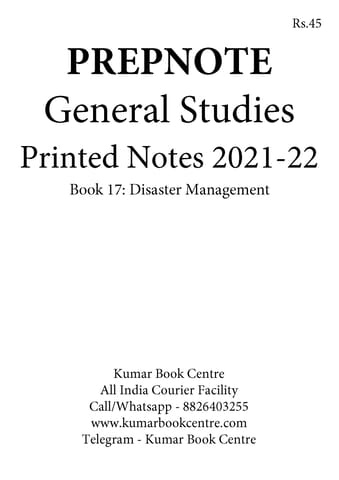 Disaster Management - General Studies GS Printed Notes 2022 - Prepnotes - [B/W PRINTOUT]