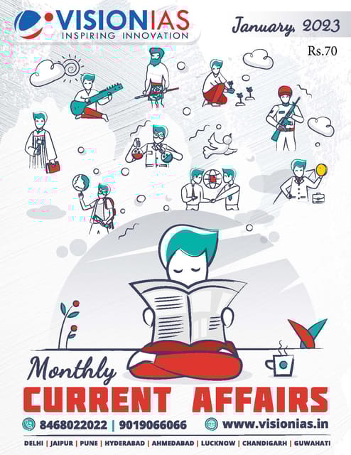 January 2023 - Vision IAS Monthly Current Affairs - [B/W PRINTOUT]