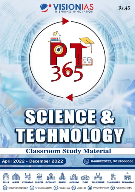 Science & Technology - Vision IAS PT 365 2023 - [B/W PRINTOUT]
