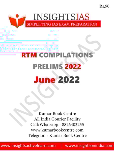 June 2022 - Insights on India Revision Through MCQs (RTM) - [B/W PRINTOUT]
