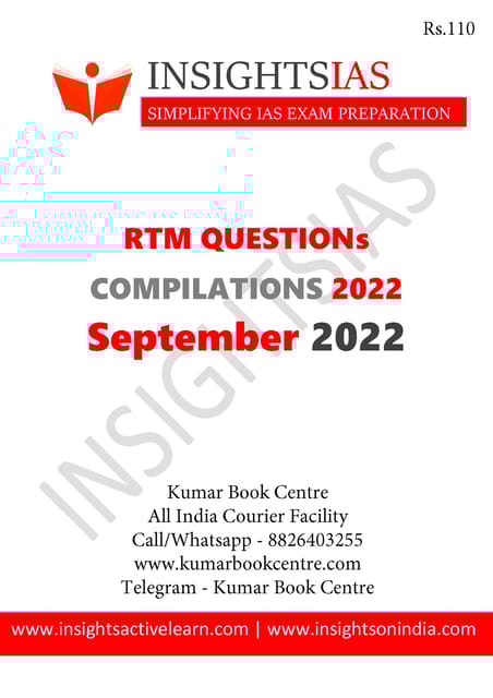 September 2022 - Insights on India Revision Through MCQs (RTM) - [B/W PRINTOUT]