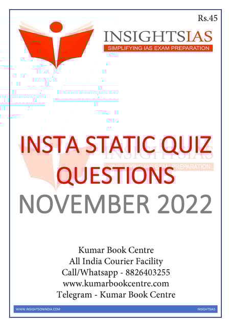 November 2022 - Insights on India Static Quiz - [B/W PRINTOUT]
