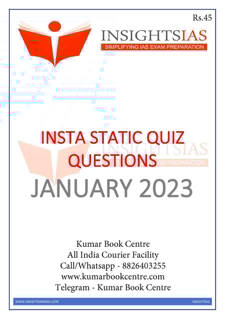 January 2023 - Insights on India Static Quiz - [B/W PRINTOUT]