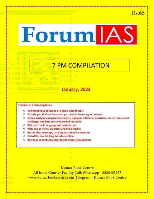 January 2023 - Forum IAS 7pm Compilation - [B/W PRINTOUT]