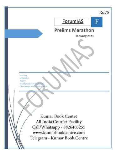 January 2023 - Forum IAS Prelims Marathon - [B/W PRINTOUT]