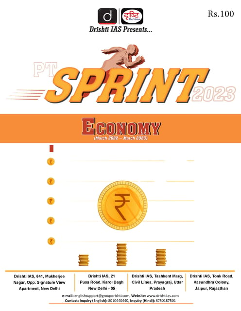 Economy - Drishti IAS PT Sprint 2023 - [B/W PRINTOUT]