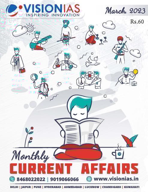 March 2023 - Vision IAS Monthly Current Affairs - [B/W PRINTOUT]