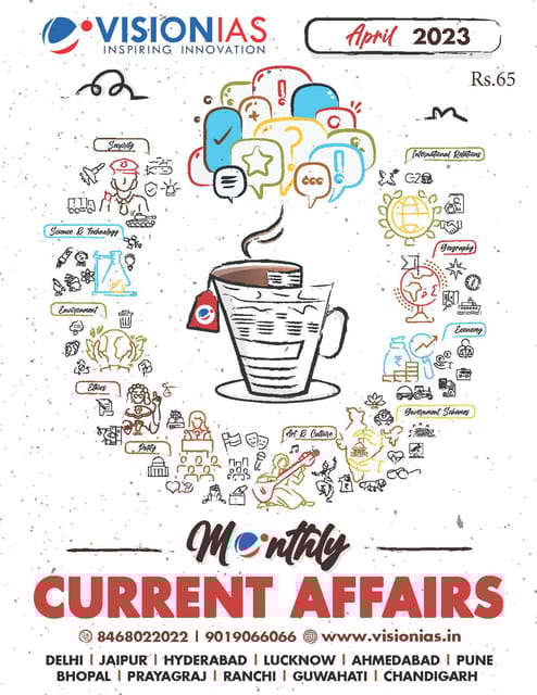 April 2023 - Vision IAS Monthly Current Affairs - [B/W PRINTOUT]