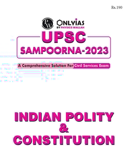 Indian Polity & Constitution - Only IAS UPSC Wallah Sampoorna 2023 - [B/W PRINTOUT]