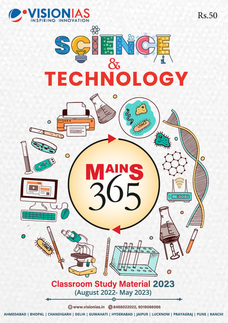 Science & Technology - Vision IAS Mains 365 2023 - [B/W PRINTOUT]