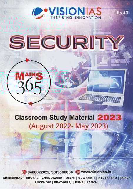 Security - Vision IAS Mains 365 2023 - [B/W PRINTOUT]