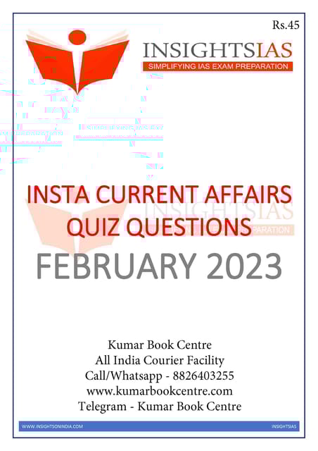 February 2023 - Insights on India Current Affairs Daily Quiz - [B/W PRINTOUT]