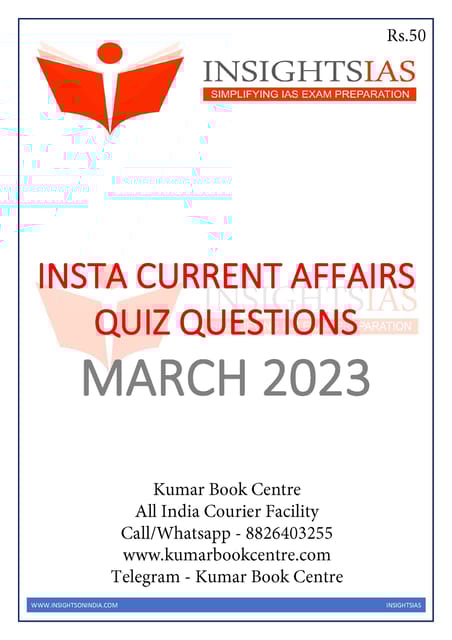 March 2023 - Insights on India Current Affairs Daily Quiz - [B/W PRINTOUT]