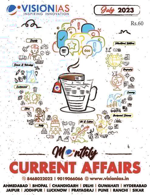 July 2023 - Vision IAS Monthly Current Affairs - [B/W PRINTOUT]