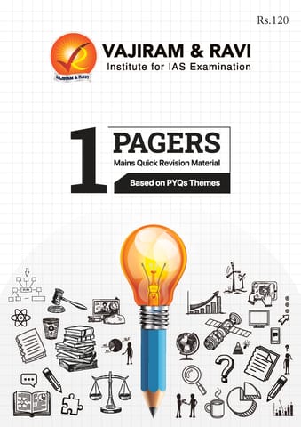 Vajiram & Ravi Mains Quick Revision 2023 - 1 Pagers - [B/W PRINTOUT]