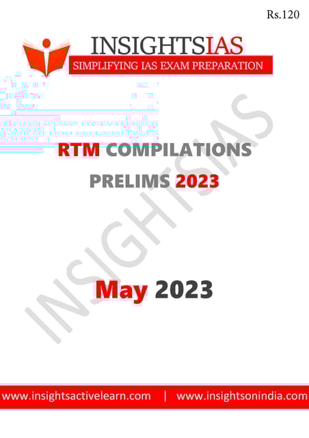 May 2023 - Insights on India Revision Through MCQs (RTM) - [B/W PRINTOUT]