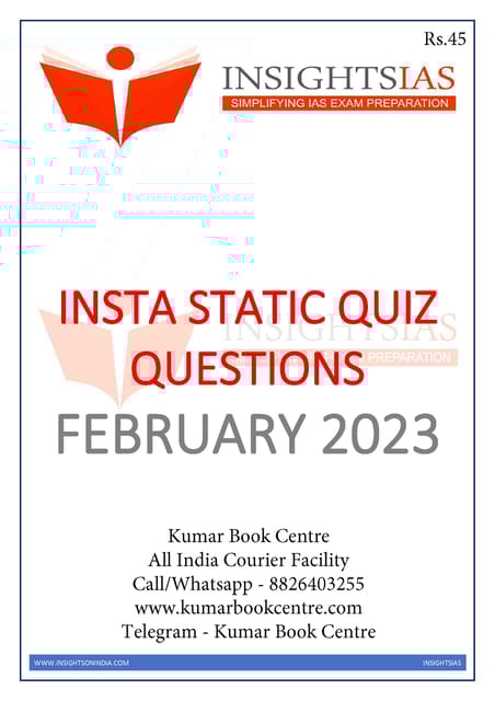 February 2023 - Insights on India Static Quiz - [B/W PRINTOUT]