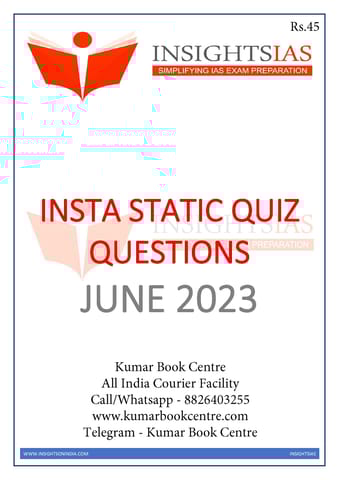 June 2023 - Insights on India Static Quiz - [B/W PRINTOUT]