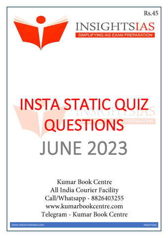 June 2023 - Insights on India Static Quiz - [B/W PRINTOUT]